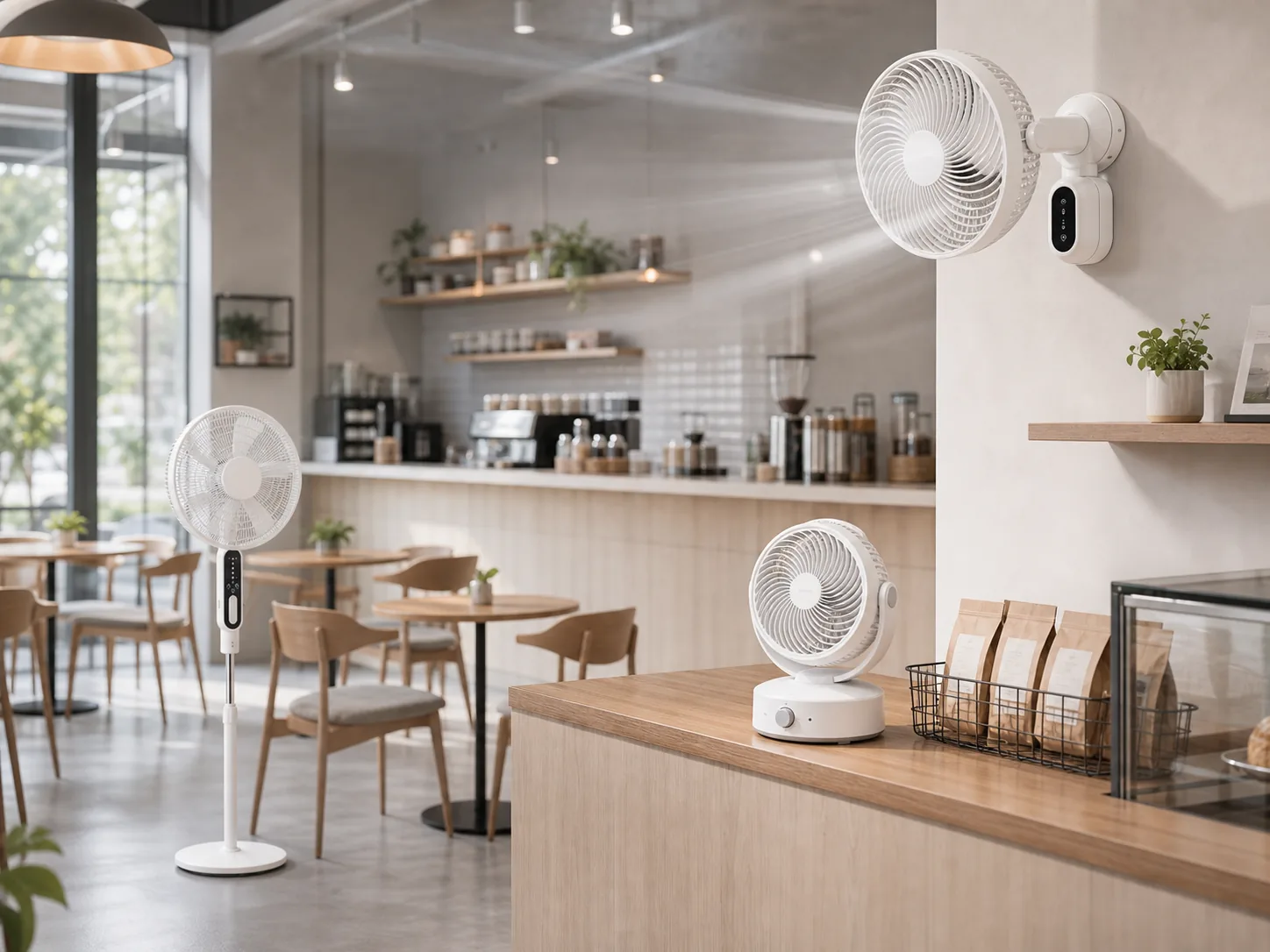 Kitchen and shop ventilation fan supply
