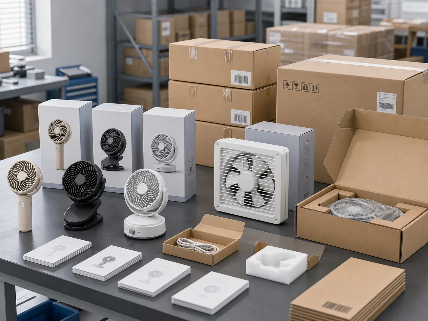 Private label fan packaging and carton options